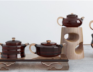 新中式茶壶摆件