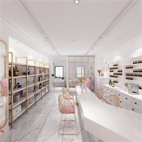 现代 美甲店 室内全景