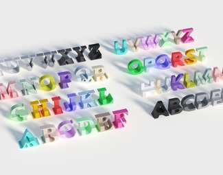 现代 公共椅 不锈钢烤漆字母坐凳 字母景观坐凳 景观座椅