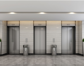 现代公共电梯厅