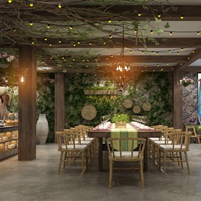 现代 餐厅 民宿休闲餐厅