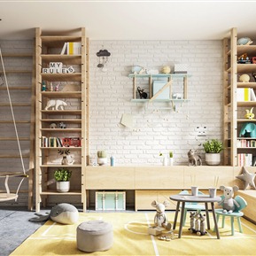 北欧 娱乐室 儿童房休息娱乐区