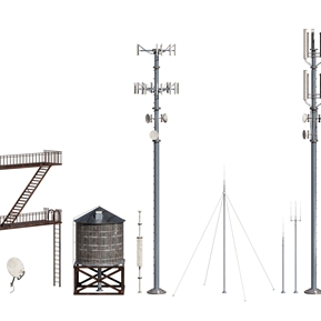 现代 信号塔 铁楼梯信号塔
