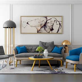 现代 沙发茶几组合