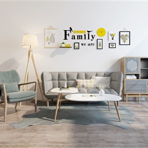 北欧 沙发茶几组合 装饰组合