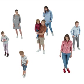 现代 多人 人物女人儿童