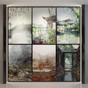 新中式 风景画 装饰画