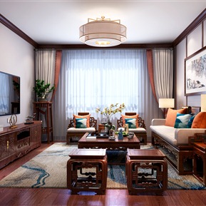 中式 客厅 接待厅