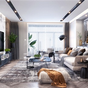 现代 客厅 客厅阳台