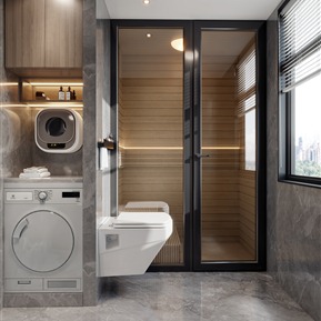 现代 卫生间 卫生间桑拿房