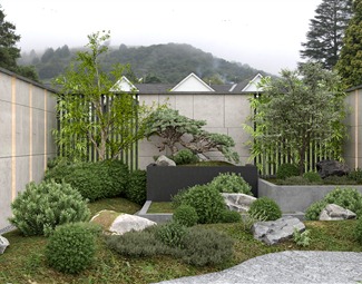 新中式别墅入户花园