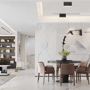 现代 客餐厅 别墅客厅