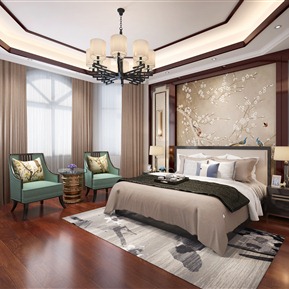 新中式 卧室 主卧室