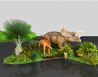 现代 美陈 恐龙展地上一层