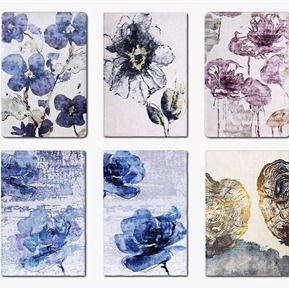 现代 方形地毯 抽象花瓣地毯