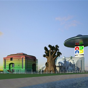 欧式 建筑 超级积木打印建筑