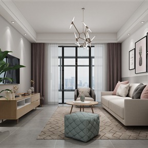 北欧 客厅 客餐厅