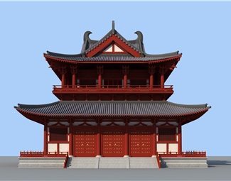 中式唐风古建筑