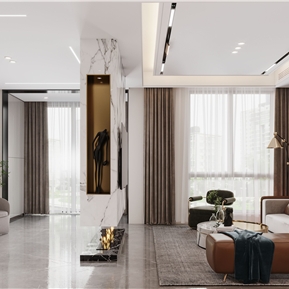 现代 客餐厅 别墅客餐厅