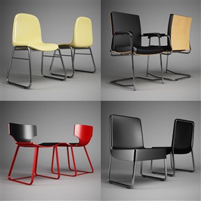 现代 办公椅 办公空间椅子 转椅 老板椅组合