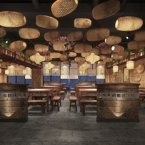 新中式 餐厅 大厅