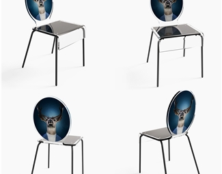 现代透明塑料椅子