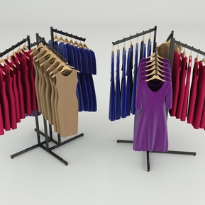 现代 服装架