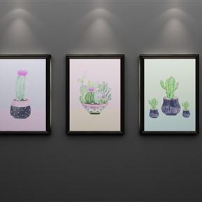 北欧 植物画 简约动物图案儿童书房卧室装饰画