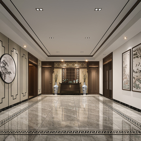 新中式 门厅 堂屋