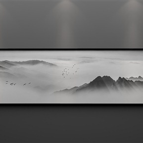 新中式 风景画 无框装饰画