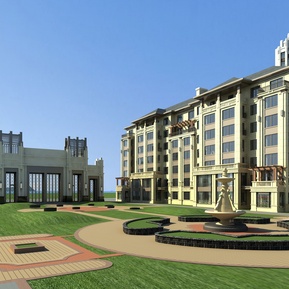 简欧 住宅区 大门入口