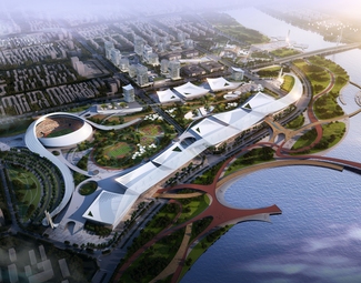 现代 鸟瞰图 城市规划