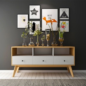 北欧 电视柜 装饰柜装饰品组合