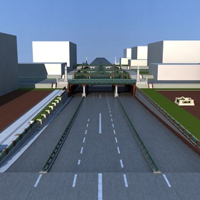 现代 道路 地下入口