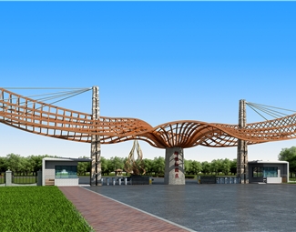 现代景区入口大门