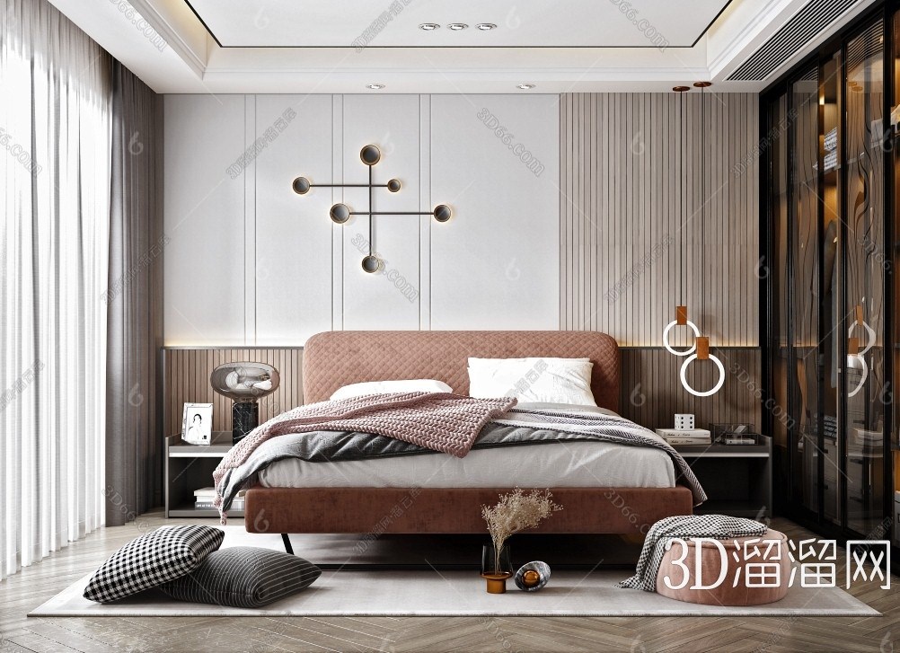 卧室家具组合3d模型下载】_现代卧室家具组合3d模型素材下载_3d溜溜网