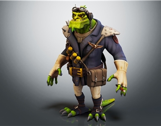 现代动画绿怪物