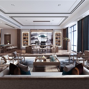 新中式 办公室 董事长办公室