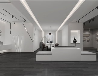 现代 展厅 灯具展厅