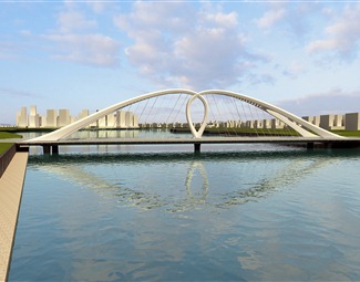 现代跨河大桥