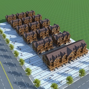 欧式 联排别墅 养老别墅