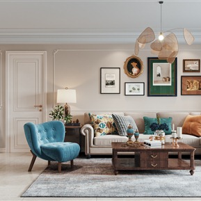 美式 客餐厅 客餐厅门厅