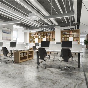 现代 公共办公区 办公大厅