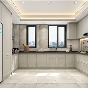 简欧 厨房 开放式厨房