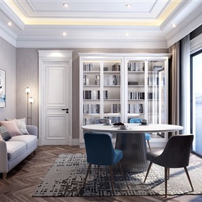 简欧 休闲室 学习区