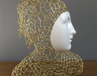 后现代人头模特3d模型下载