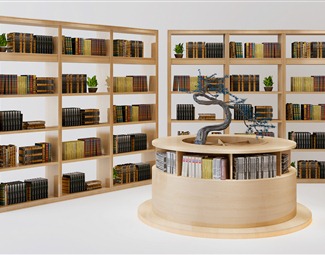 现代现代书柜组合