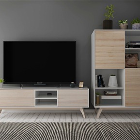 北欧 电视柜 电视柜电视边柜装饰品组合