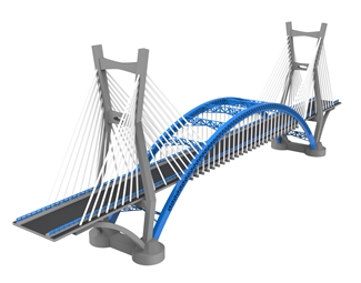 现代高架桥模型