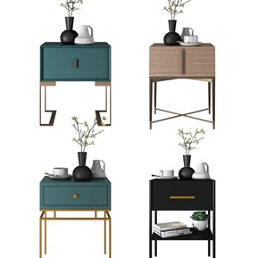 轻奢 床头柜 床头柜边柜